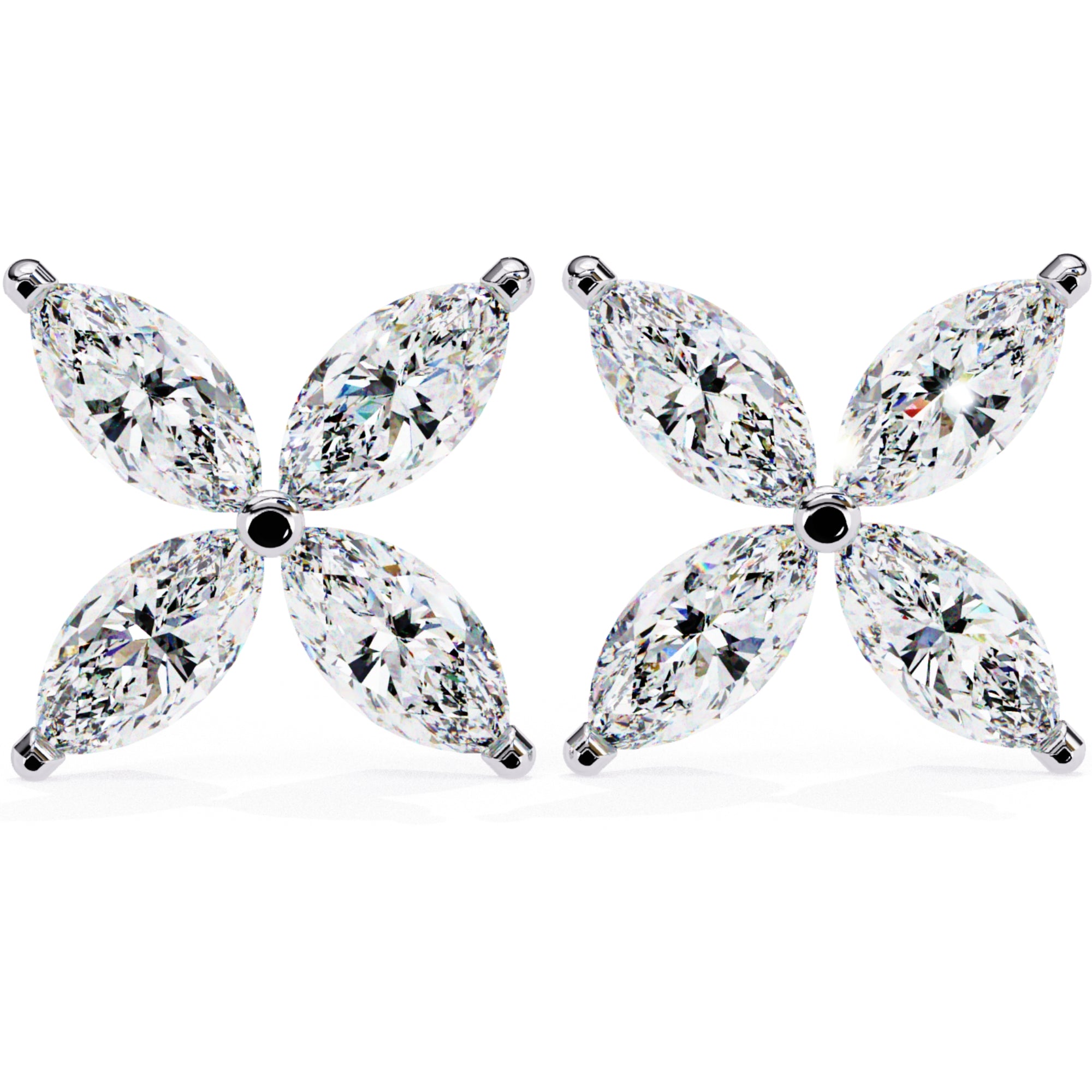 Cercei Stud Butterfly din Aur 14k cu Moissanite de 0.88 ct