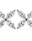 Cercei Stud Butterfly din Aur 14k cu Moissanite de 0.88 ct