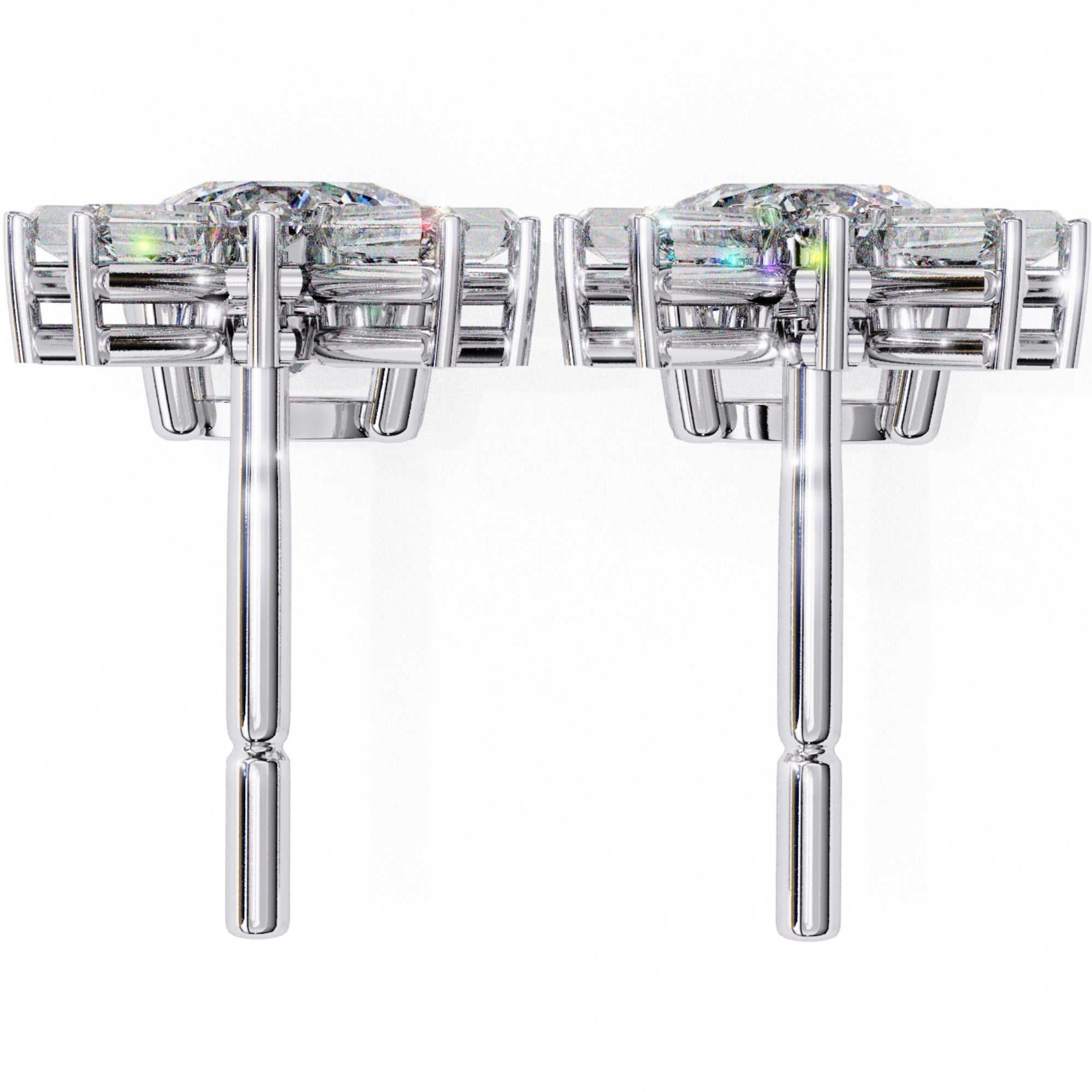 Cercei Aqua D'Azure cu Diamante Create în Laborator de 0.86 ct din - Castelo.ro