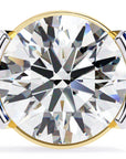 Cercei Stud Bezel Rio din Aur 14k cu Moissanite Tăietură Briliant de 2.5 ct din 14K Aur Alb - Castelo.ro