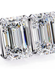 Cercei Stud Noble din Aur 14k cu Moissanite Tăietură Emerald de 2.4 ct