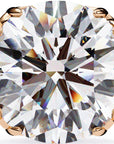 Cercei Stud Excalibur cu Moissanite Tăietură Briliant de 2.5 ct din 18K Aur Roz - Castelo.ro