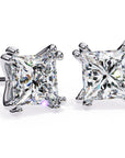 Cercei Stud Lumiere din Aur 14k cu Diamante Create în Laborator Tăietură Princess de 3 ct din 14K Aur Alb - Castelo.ro