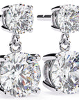 Cercei Drop Stud Cu Diamante Naturale Tăietură Briliant de 3.7 ct din - Castelo.ro