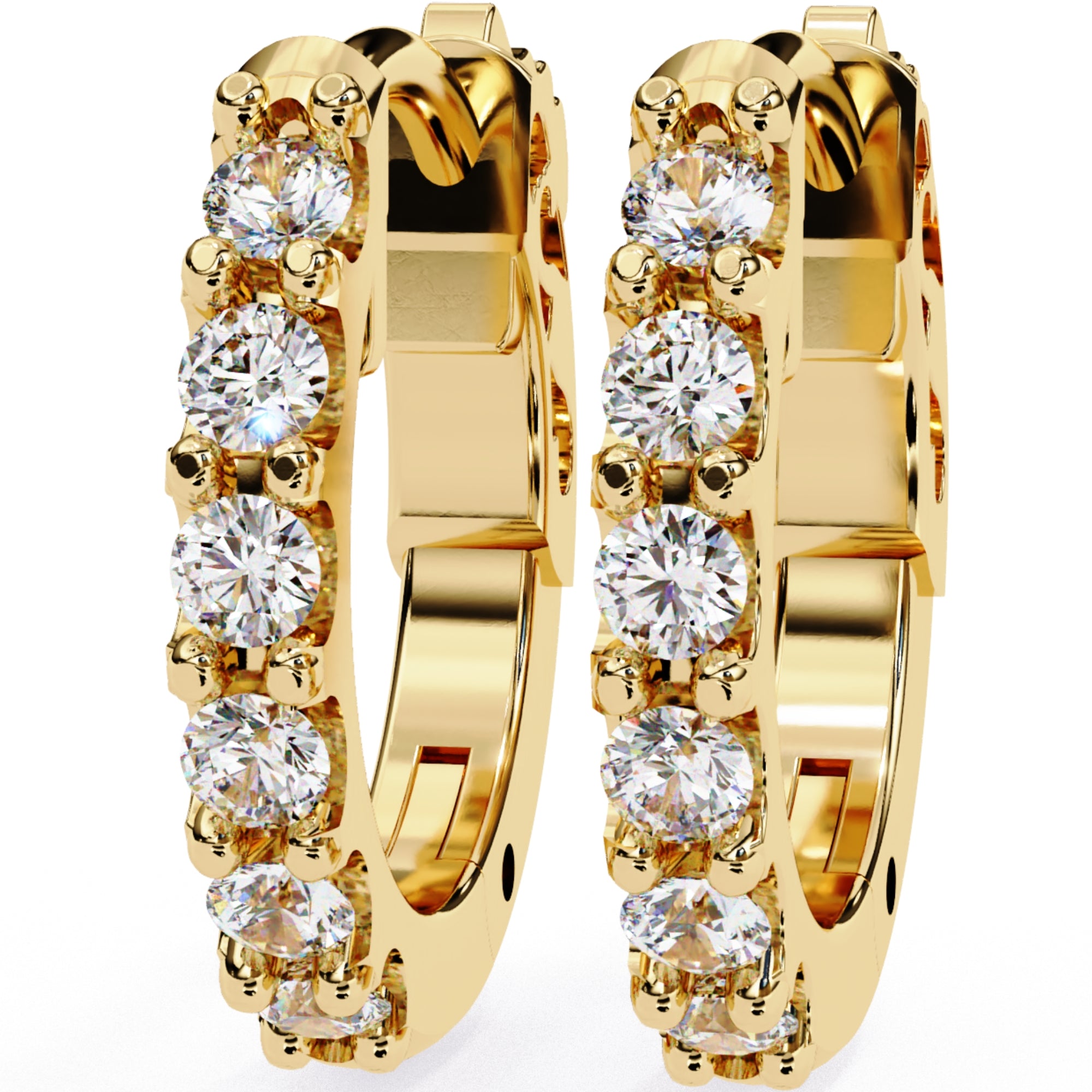 Cercei Voyage cu Diamante Create în Laborator de 0.36 ct din 18K Aur Galben - Castelo.ro