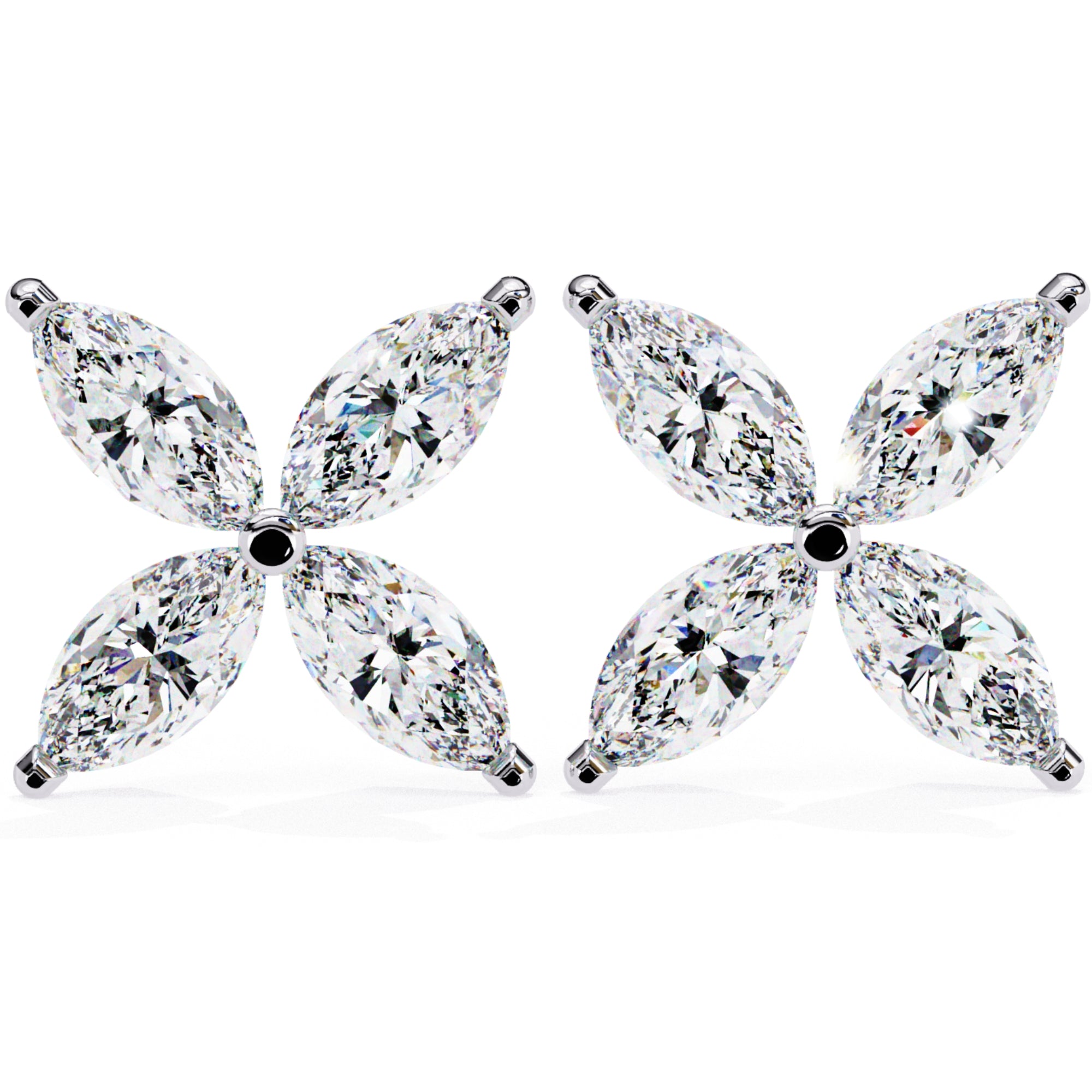 Cercei Stud Butterfly din Aur 14k cu Moissanite de 0.88 ct