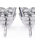 Cercei Stud Inima din Aur 14k cu Moissanite Tăietură Heart de 2.4 ct din 14K Aur Alb - Castelo.ro