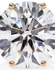 Cercei Stud Majestic din Aur 14k cu Moissanite Tăietură Briliant de 2.5 ct