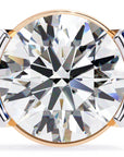 Cercei Stud Bezel Rio din Aur 14k cu Moissanite Tăietură Briliant de 2.5 ct din 14K Aur Galben - Castelo.ro