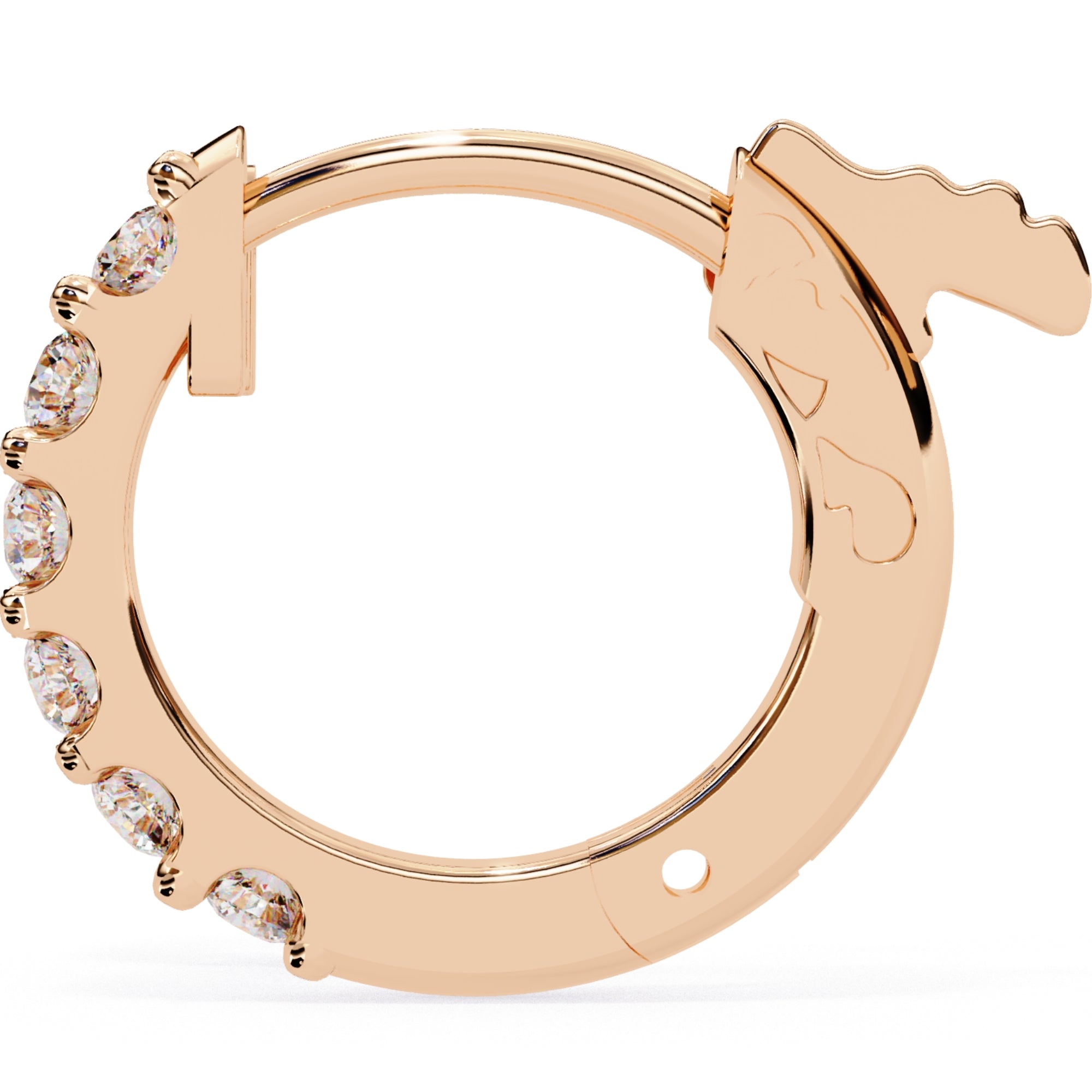 Cercei Voyage cu Diamante Create în Laborator de 0.36 ct din 18K Aur Roz - Castelo.ro