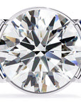Cercei Stud Bezel Rio din Aur 14k cu Moissanite Tăietură Briliant de 2.5 ct din 14K Aur Alb - Castelo.ro