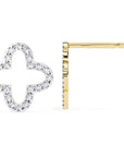 Cercei Star Stud din Aur 14k cu Moissanite Tăietură Briliant de 0.24 ct din 14K Aur Galben - Castelo.ro