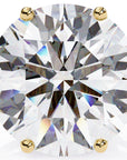 Cercei Stud Majestic din Aur 14k cu Moissanite Tăietură Briliant de 2.5 ct