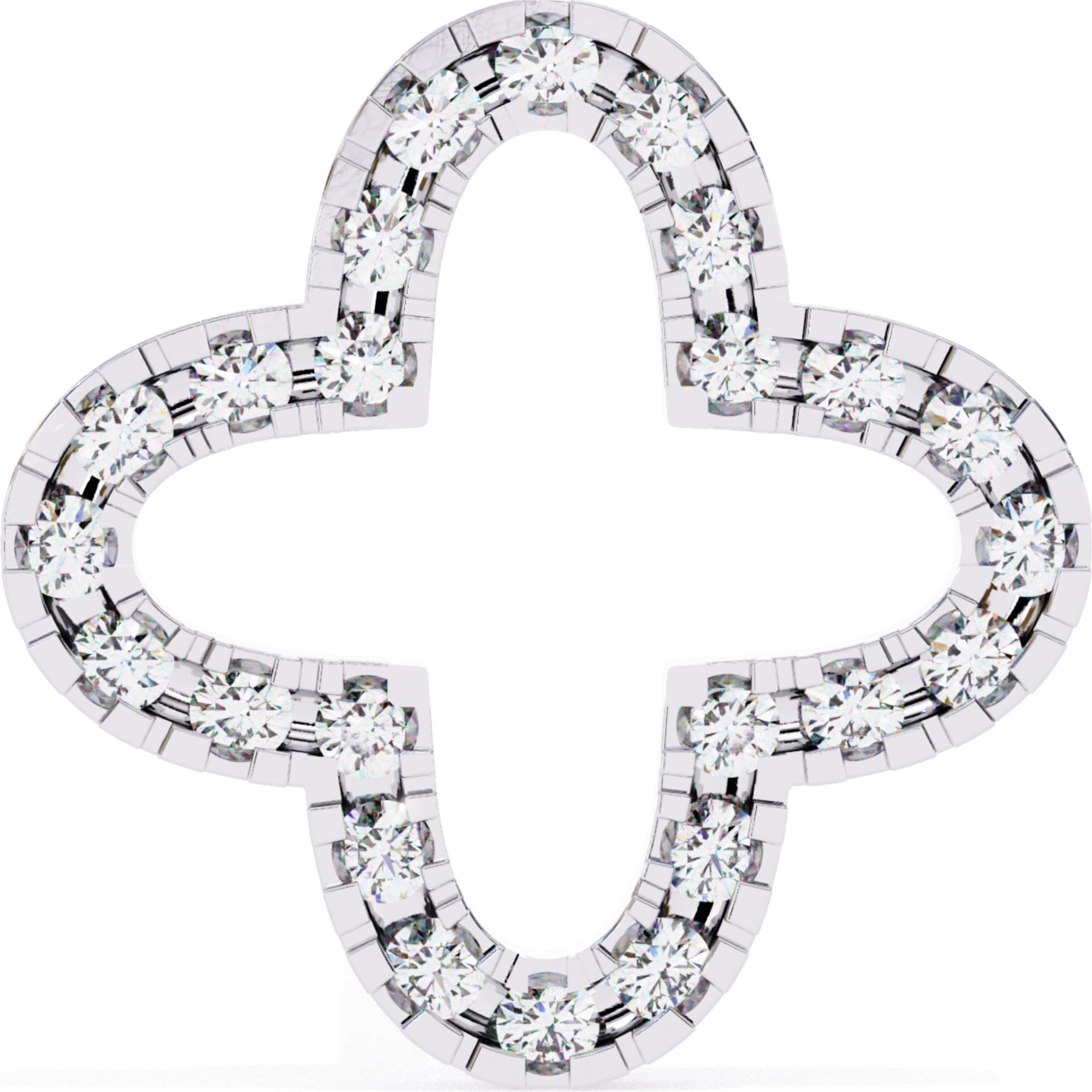 Cercei Star Stud din Aur 14k cu Moissanite Tăietură Briliant de 0.24 ct din 14K Aur Roz - Castelo.ro