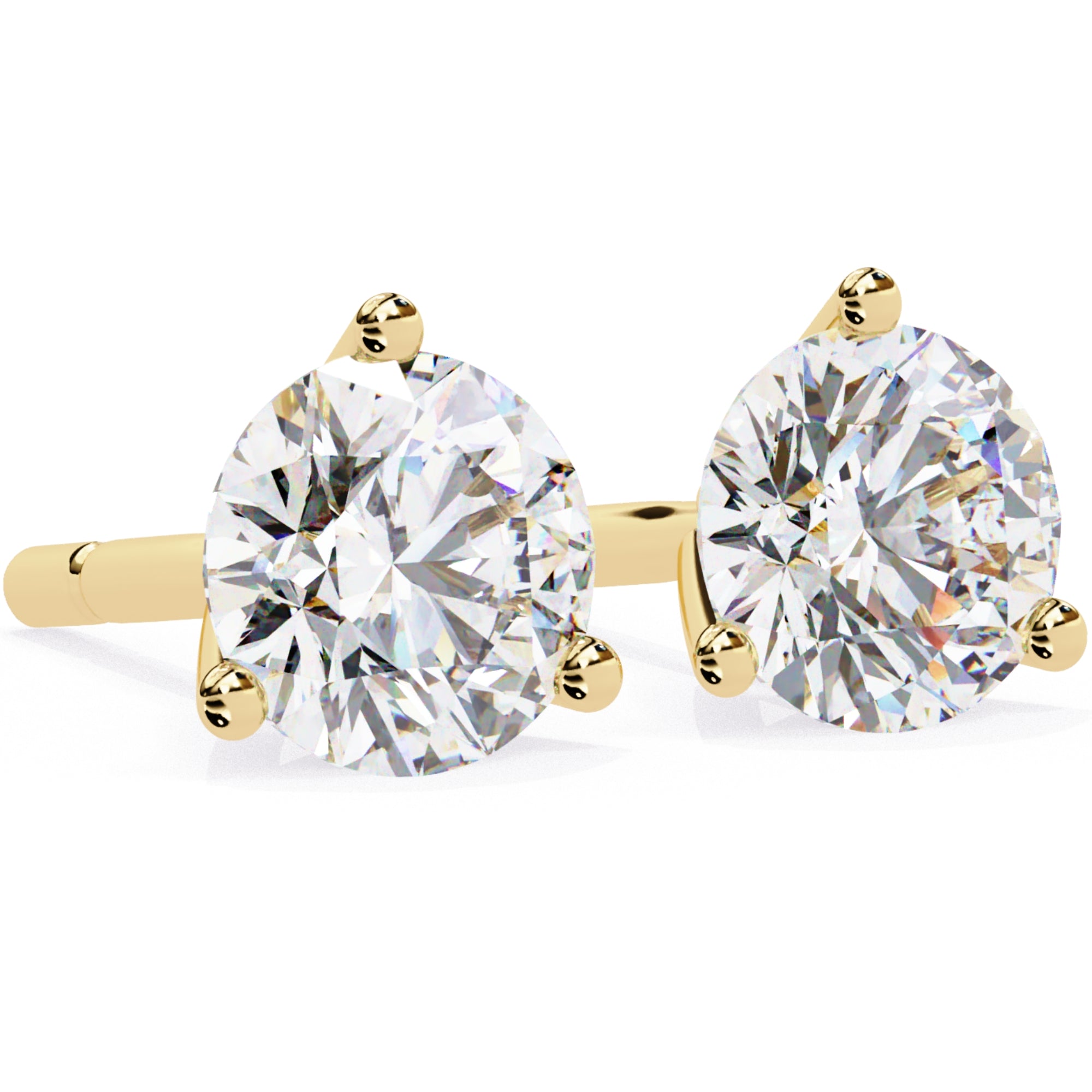 Cercei Stud din Aur 14k Cu Diamante Naturale Tăietură Briliant de 2.5 ct din - Castelo.ro