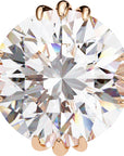 Cercei Stud Imperial din Aur 14k cu Moissanite Tăietură Briliant de 2.8 ct din 14K Aur Roz - Castelo.ro