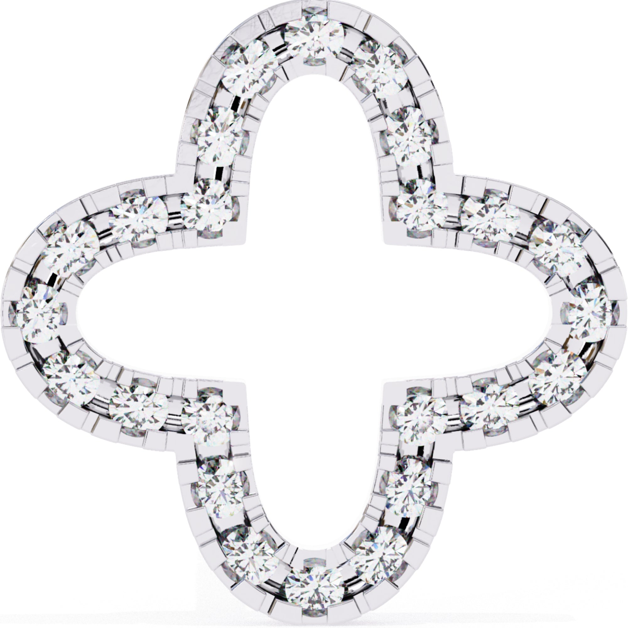 Cercei Star Stud cu Diamante Naturale Tăietură Briliant de 0.24 ct din 18K Aur Alb - Castelo.ro