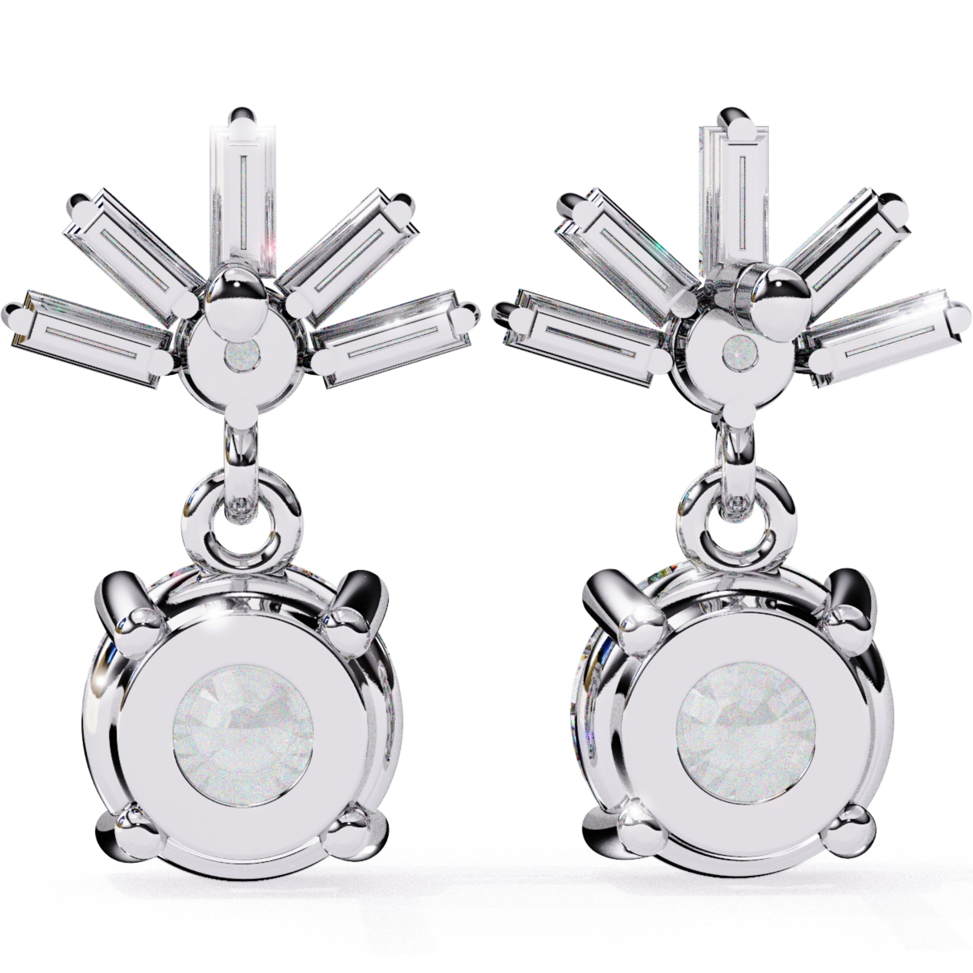 Cercei Aqua D&#39;Azure cu Diamante Create în Laborator de 0.86 ct din - Castelo.ro