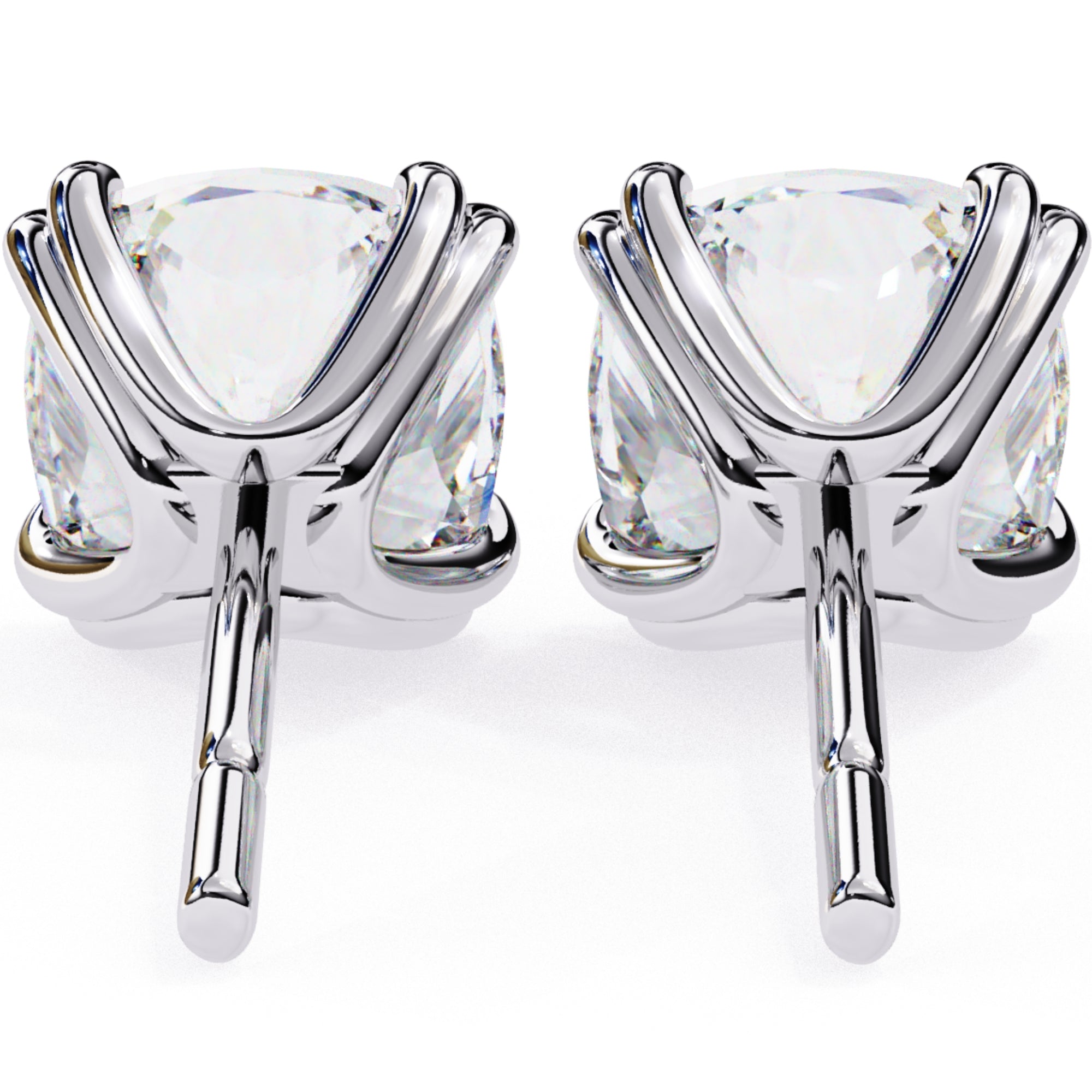 Cercei Stud Monaco cu Moissanite Tăietură Cushion Square de 2.2 ct din - Castelo.ro