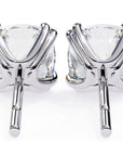 Cercei Stud Monaco cu Moissanite Tăietură Cushion Square de 2.2 ct din - Castelo.ro