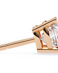 Cercei Stud Majestic cu Moissanite Tăietură Briliant de 2.5 ct din 18K Aur Roz - Castelo.ro