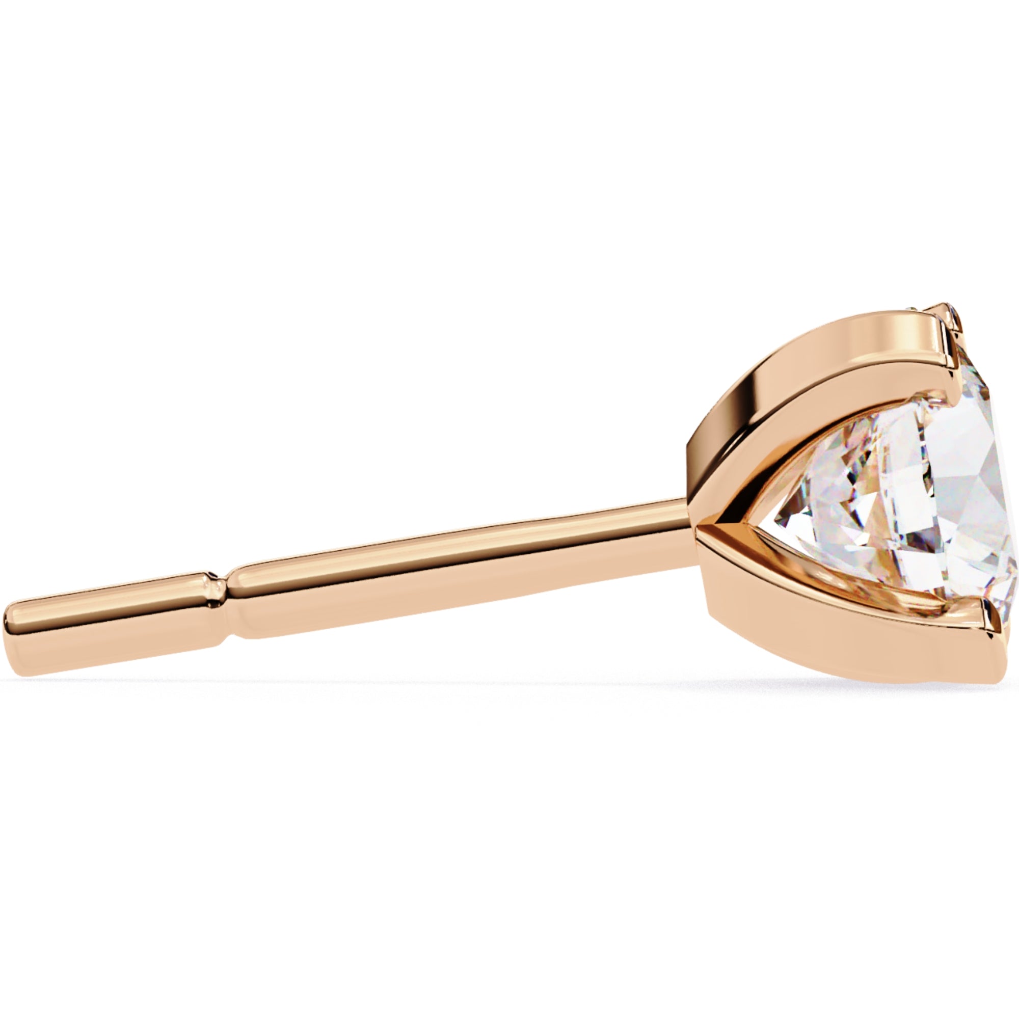 Cercei Stud L&#39;Arte din Aur 14k cu Diamante Naturale Tăietură Briliant de 2.5 ct din 14K Aur Roz - Castelo.ro