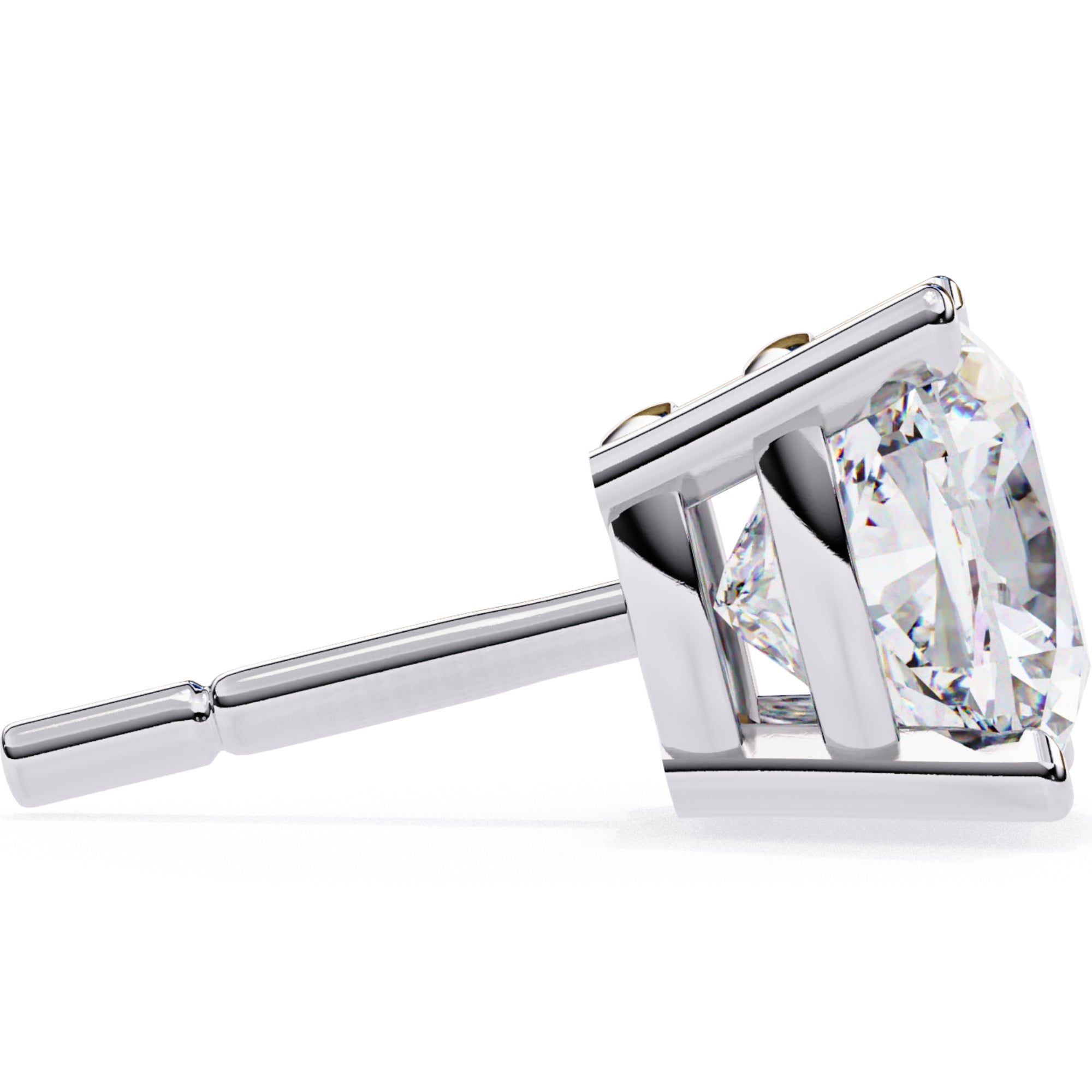 Cercei Stud Majestic cu Moissanite Tăietură Briliant de 2.5 ct din - Castelo.ro