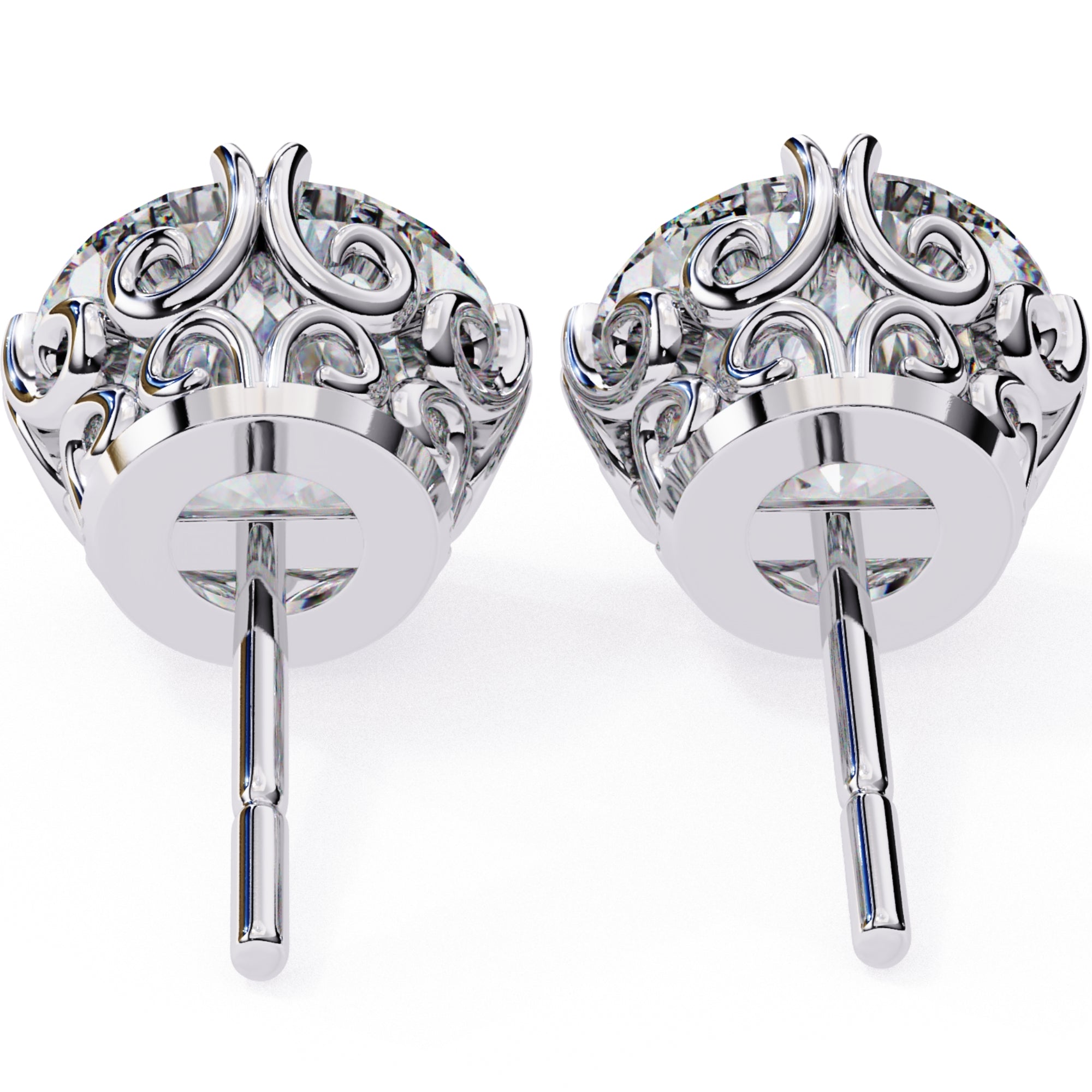 Cercei Stud La Reina cu Moissanite Tăietură Briliant de 2.5 ct din - Castelo.ro