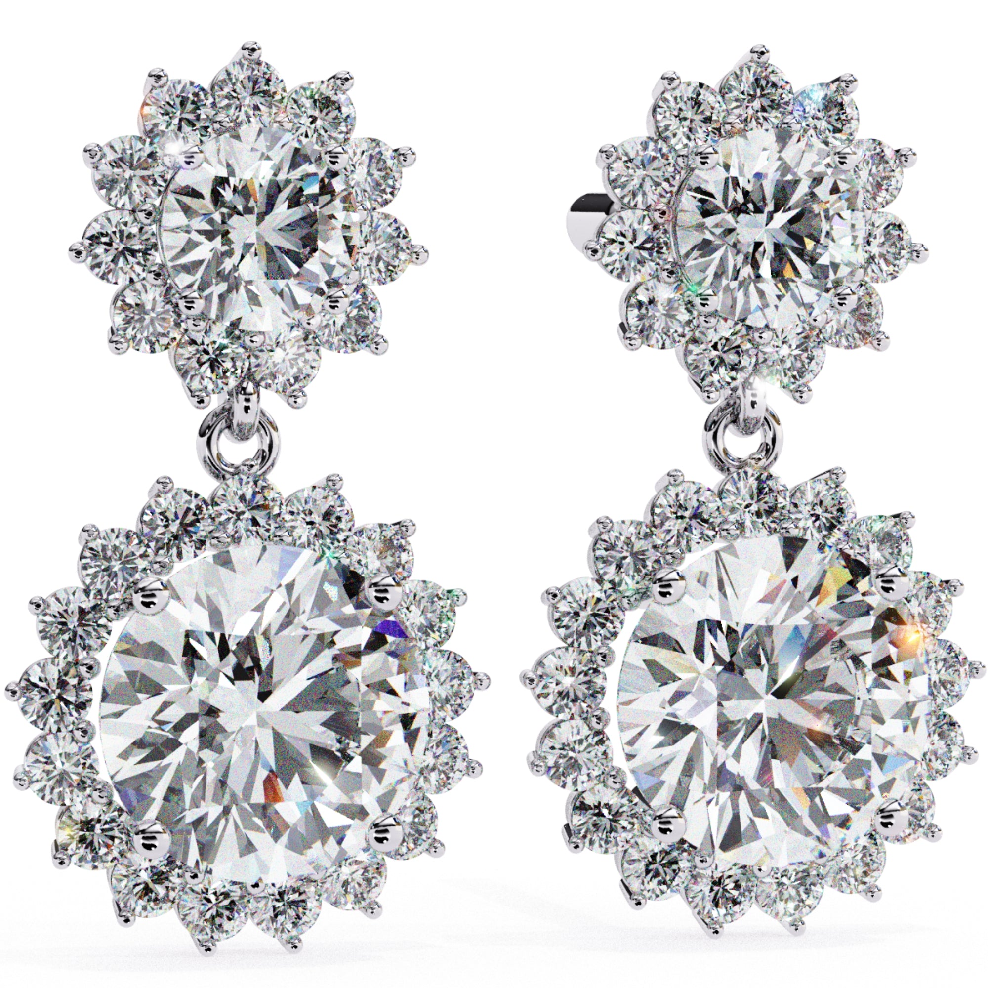 Cercei Sola Reina cu Diamante Create în Laborator de 1.37 ct din - Castelo.ro