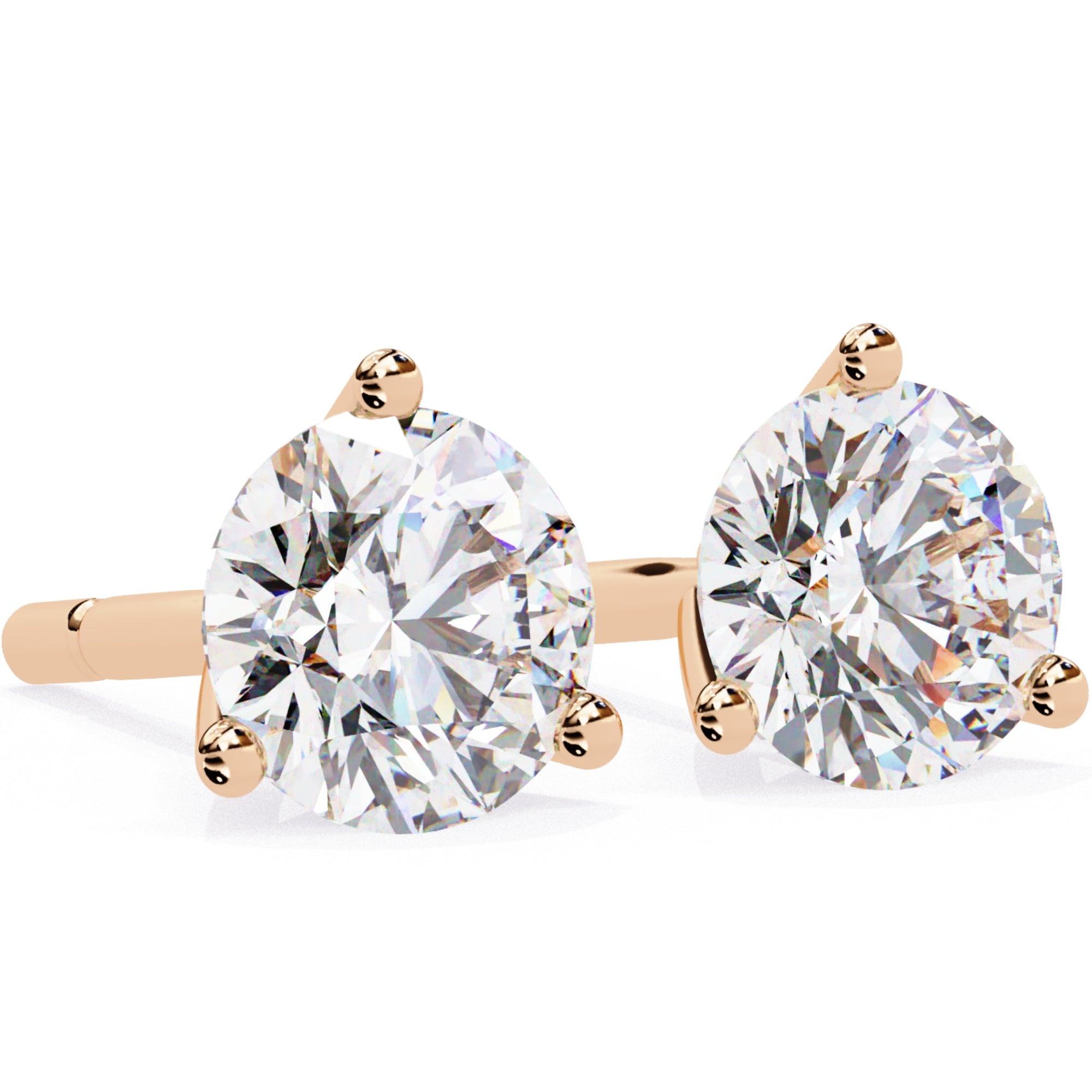 Cercei Stud din Aur 14k Cu Diamante Naturale Tăietură Briliant de 2.5 ct din - Castelo.ro