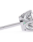 Cercei Stud Majestic din Aur 14k cu Moissanite Tăietură Briliant de 2.5 ct