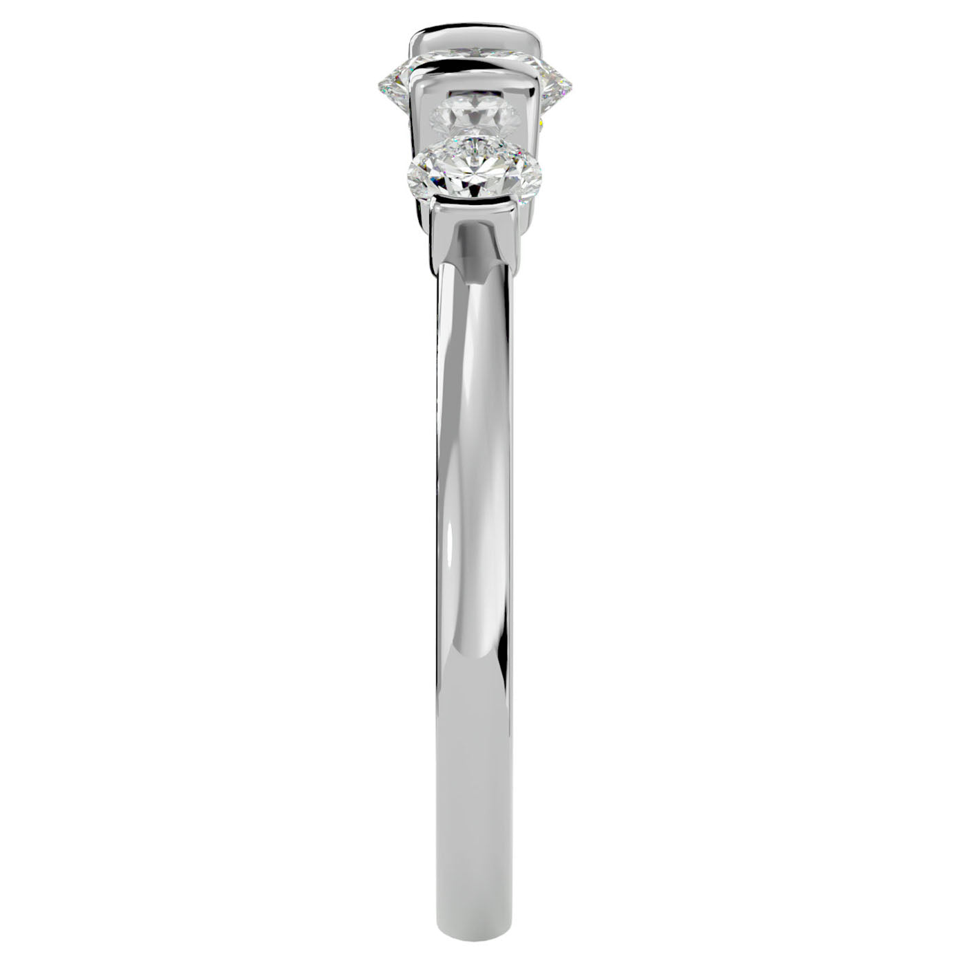 Inel Trei Diamante Create în Laborator Montate Unic de 0.88 ct din Platina - Castelo.ro