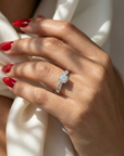 Inel de Logodnă din Aur 14k cu Diamante Naturale Solitaire Etern Pavé de 0.77 ct din 14k Aur Alb - Castelo.ro