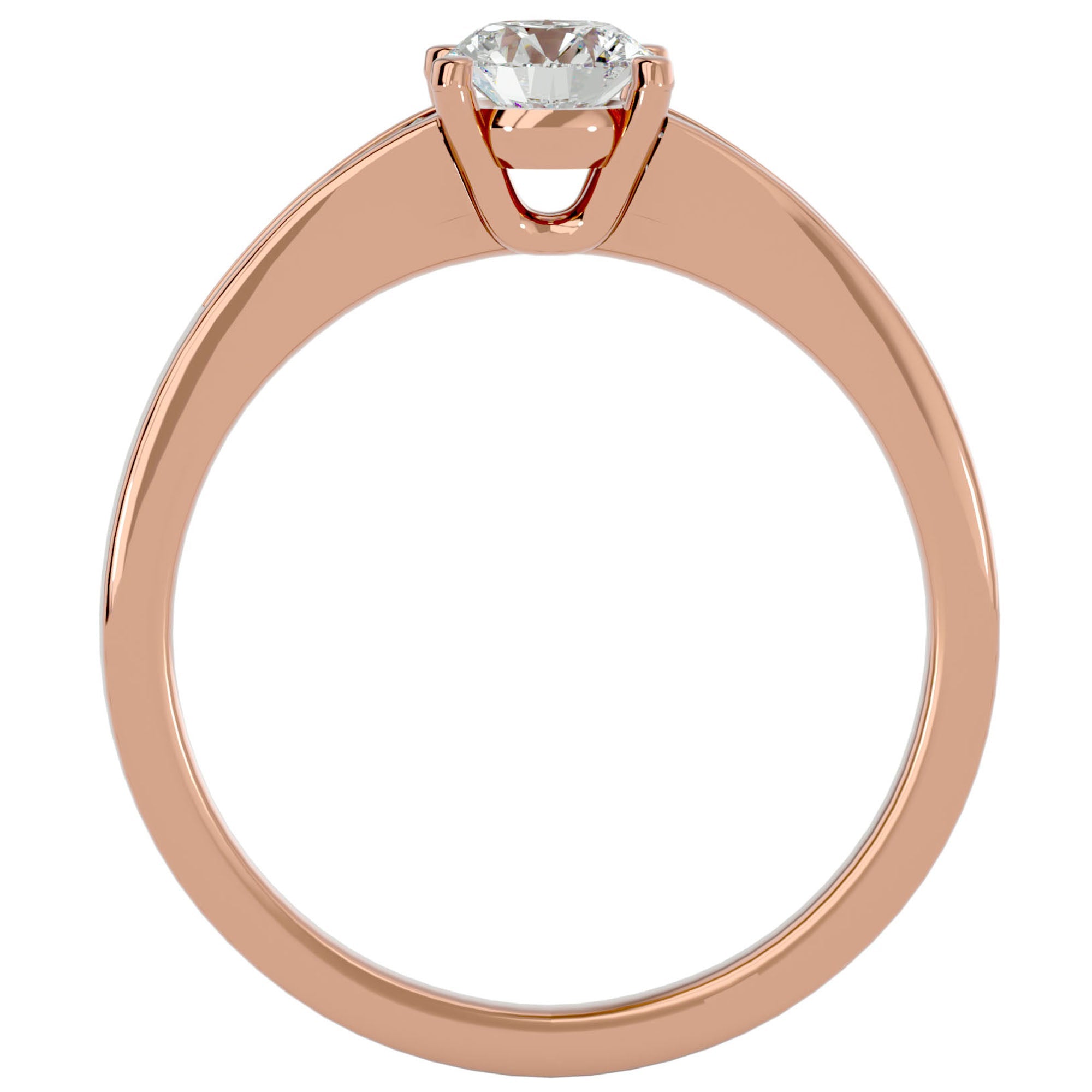 Inel De Logodnă Estee L&#39;Arye cu Moissanite Pavé de 0.90 ct din 18k Aur Roz - Castelo.ro
