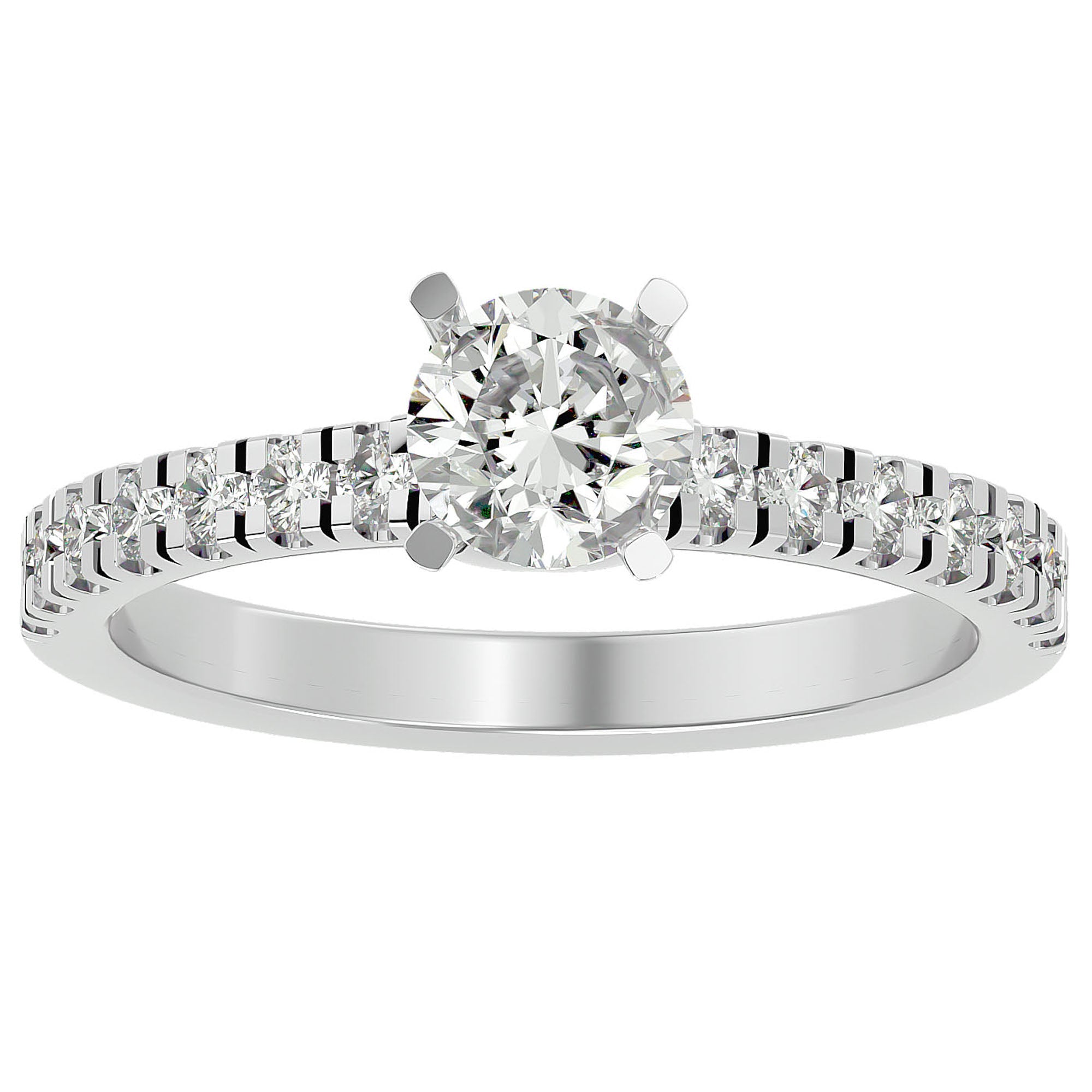 Inel De Logodnă Brise Océane Pavé cu Diamante Create în Laborator de 1.17 ct din Platina - Castelo.ro