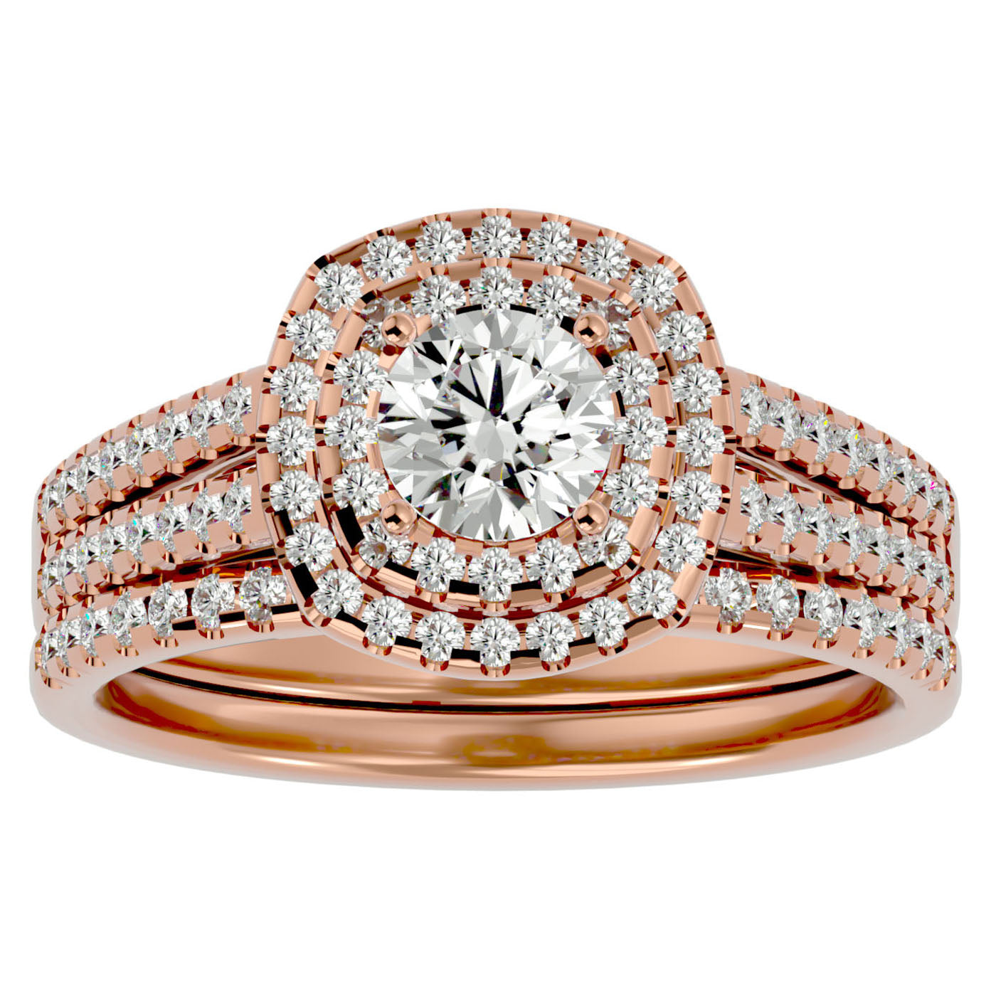 Inel de Logodnă Antique cu Moissanite de 1.10 ct din 18k Aur Roz - Castelo.ro