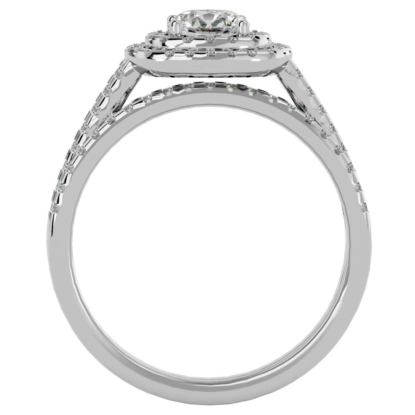 Inel de Logodnă Antique cu Moissanite de 1.10 ct din Platina - Castelo.ro