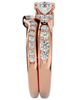 Inel Charme de l'Orient cu Diamante Create în Laborator Pavé de 1.53 ct din 18k Aur Roz - Castelo.ro