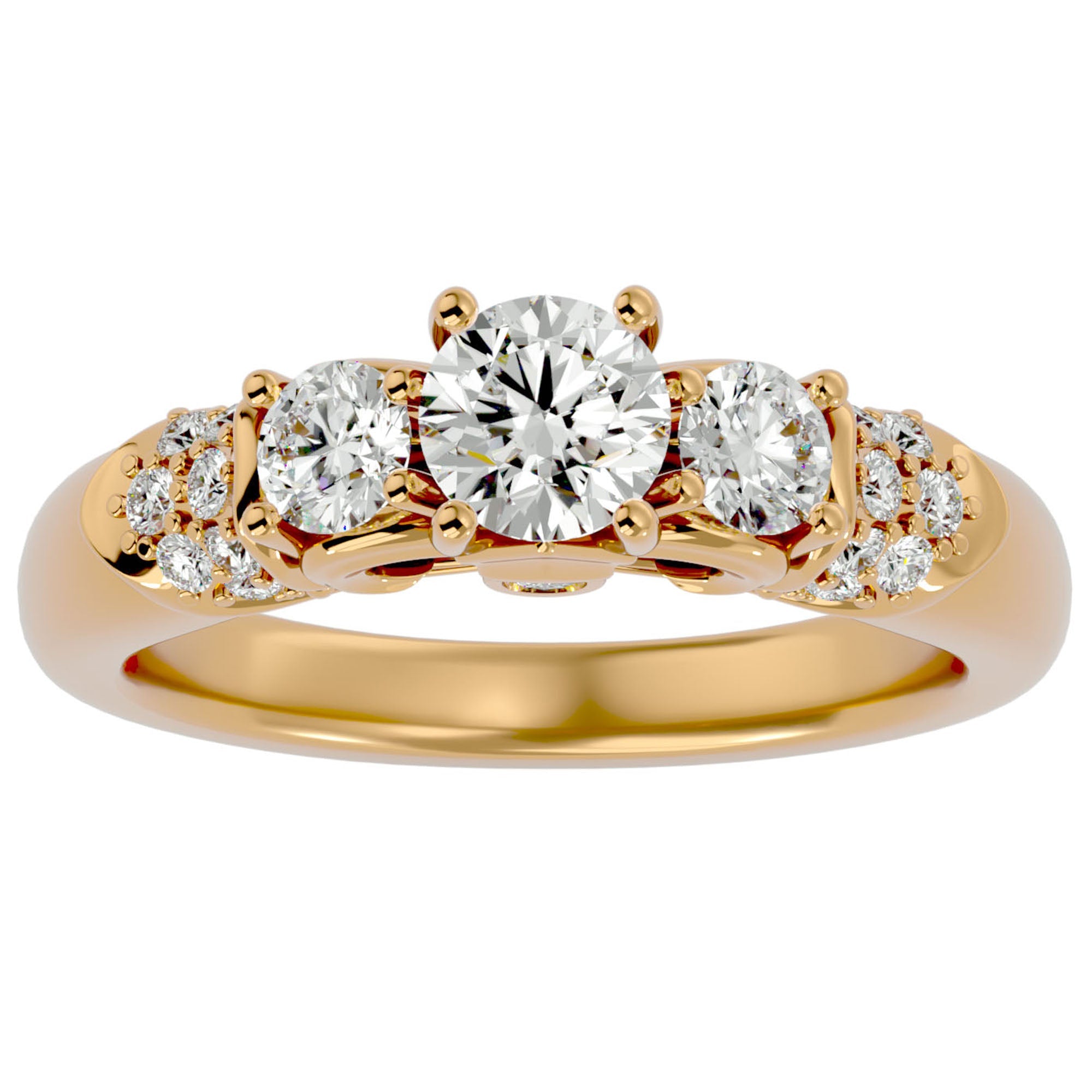 Inel De Logodnă Écho du Temps din Aur 14k cu Diamante Create în Laborator de 1.17 ct din 14k Aur Galben - Castelo.ro