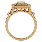 Inel de Logodnă din Aur 14k cu Diamante Create în Laborator Halo Grande Etern Pavé de 1.47 ct din 14k Aur Galben - Castelo.ro