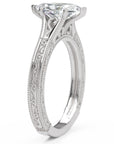 Inel de Logodnă Albemarle din Aur 18k cu Moissanite Marquise de 1 ct din Platina - Castelo.ro