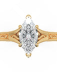 Inel de Logodnă Albemarle din Aur 14k cu Diamant Natural Marquise de 1 ct din 14k Aur Galben - Castelo.ro