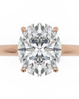 Inel de Logodnă Cavendish din Aur 14k cu Diamant Natural Oval de 2.5 ct din 14k Aur Roz - Castelo.ro