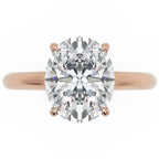Inel de Logodnă Cavendish din Aur 14k cu Moissanite Oval de 2.5 ct din 14k Aur Roz - Castelo.ro