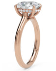 Inel de Logodnă Cavendish din Aur 14k cu Diamant Natural Oval de 2.5 ct din 14k Aur Roz - Castelo.ro