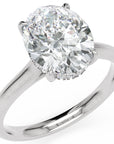 Inel de Logodnă Cavendish din Aur 18k cu Diamant Creat în Laborator Oval de 2.5 ct din Platina - Castelo.ro