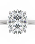 Inel de Logodnă Cavendish din Aur 18k cu Diamant Creat în Laborator Oval de 2.5 ct din Platina - Castelo.ro