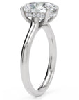 Inel de Logodnă Cavendish din Aur 14k cu Moissanite Oval de 2.5 ct din 14k Aur Alb - Castelo.ro