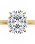 Inel de Logodnă Cavendish din Aur 18k cu Diamant Creat în Laborator Oval de 2.5 ct din 18k Aur Galben - Castelo.ro