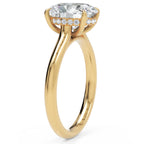 Inel de Logodnă Cavendish din Aur 14k cu Moissanite Oval de 2.5 ct din 14k Aur Galben - Castelo.ro